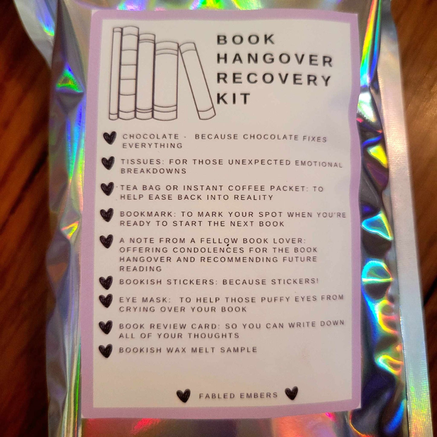 BOOK HANGOVER RECOVERY KIT (Gift Bag)