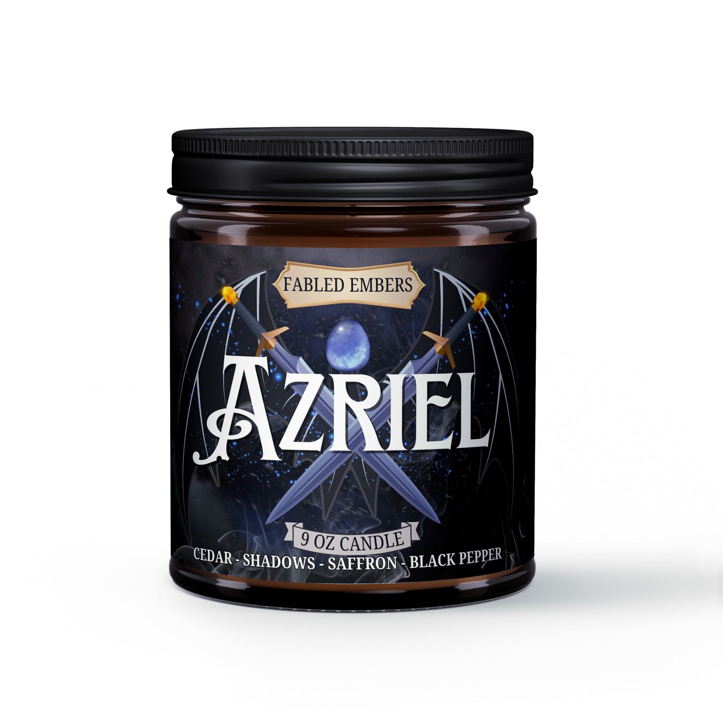 AZRIEL the SHADOWSINGER inspired by acotar Coconut soy wax candle smells like saffron and cedar and shadows

Officially Licensed SJM ACOTAR