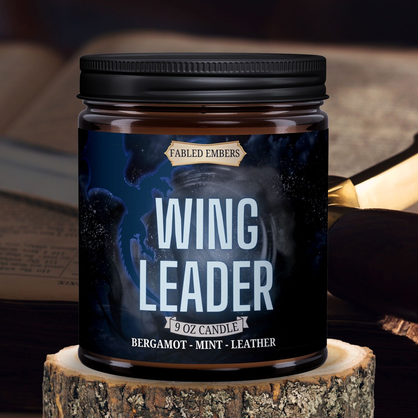 WING LEADER -- bergamot + mint + leather