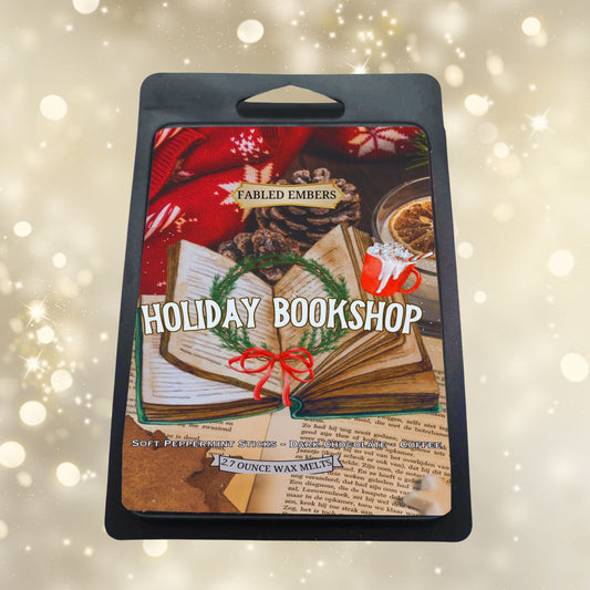 HOLIDAY BOOKSHOP Wax Melts - peppermint sticks + coffee + dark chocolate